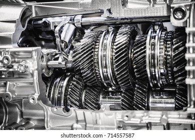 Close-up Of Gear Box Cross Section