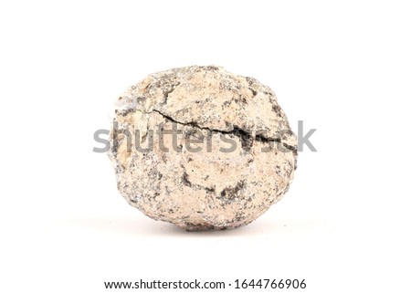 A close-up of a geode isolated on white