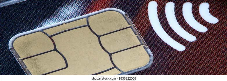 Close-up Of Glossy Credit Card. Technical Standard For Smart Payment Cards. Way Of Wire Transfer For Services Or Goods. Digital Banking And Repayment Concept