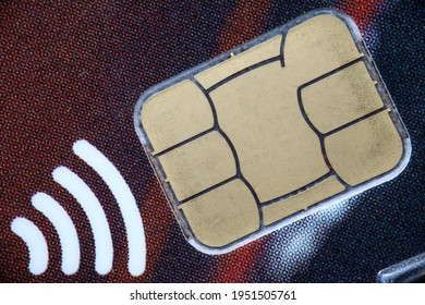 Close-up Of Glossy Credit Card. Technical Standard For Smart Payment Cards