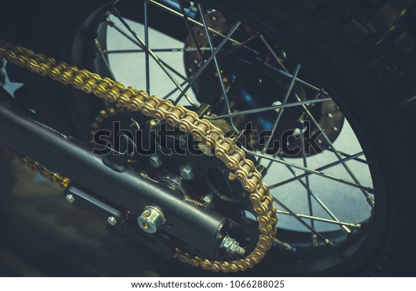 gold motorbike chain