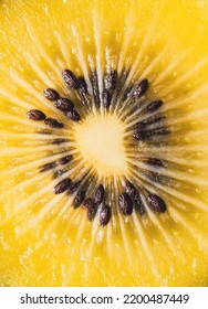 Close-up From A Golden Kiwi Fruit