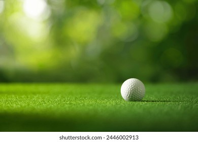 Close-up golf ball on fairway golf course. - Powered by Shutterstock