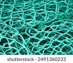 Close-up of green fishing net