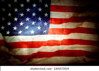 Closeup Grunge American Flag Stock Photo 317068952 