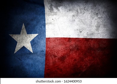 Closeup of grunge Texas flag 