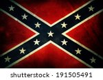 Closeup of grungy Confederate flag