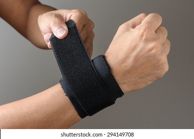 Closeup Hand With Wrist Support 