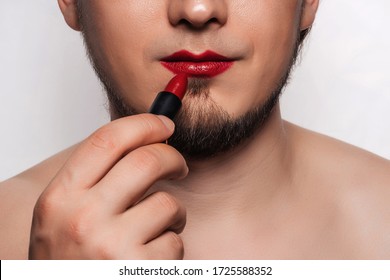 red lipstick men