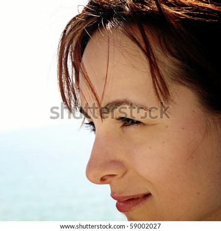 Portrait of a woman at the Baltic Sea