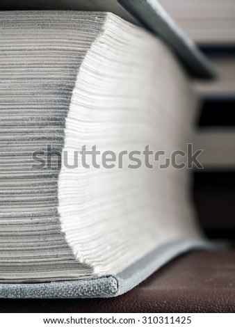 Closeup of hardcopy book