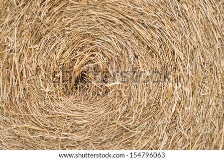 Closeup of hay stack
