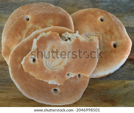 Closeup of holy Orthodox sacramental bread.