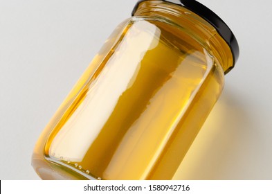 Closeup Of A Honey Jar Mockup. 