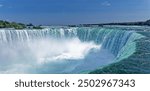 Closeup of Horseshoe Falls on the Canadian  side of Niagara Falls.