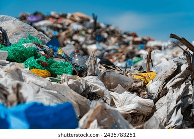 Close-up of household waste. Garbage view with blurred background. - Powered by Shutterstock