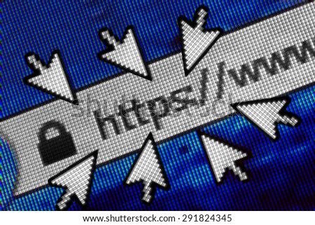 Closeup of Http Address in Web Browser in Shades of Blue