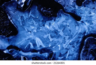 closeup of ice
