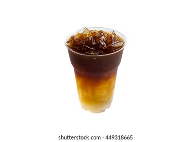 Closeup Hand Hold Ice Americano Coffee Stock Photo (Edit Now) 469140044