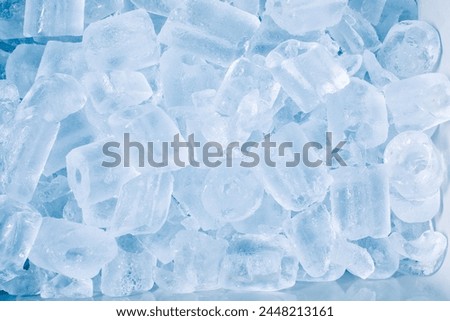close-up ice cubes texture background
