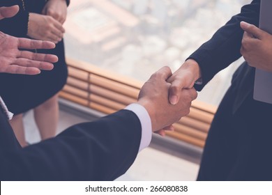 Close-up Image Of Business Partners Shaking Hands