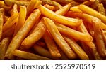 A close-up image of crispy golden French fries, showcasing their texture and inviting flavor