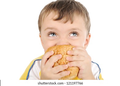 Closeup Image Cute Kid Eating Sandwich Stock Photo 121197766 | Shutterstock