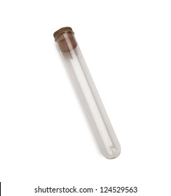 Close-up Image Of An Empty Test Tube Against The White Background