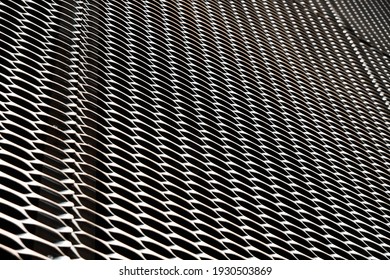 closeup image of expanded metal for Decoration, architecture and building