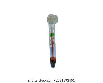 A close-up image of a hydrometer designed for determining density levels in liquids, widely used in laboratories and industrial applications