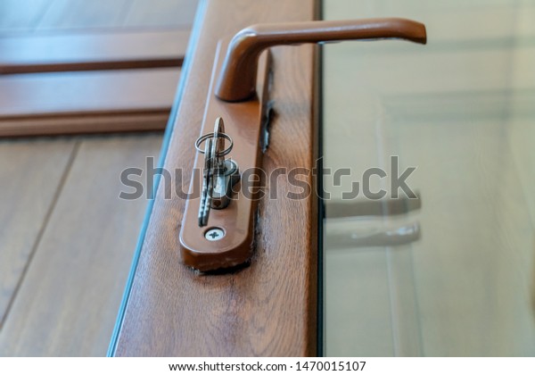 Closeup Image Interior Door Handle Key Stock Photo Edit Now