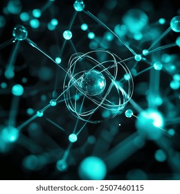 Close-up image macro shot of cell atom molecule  - Powered by Shutterstock