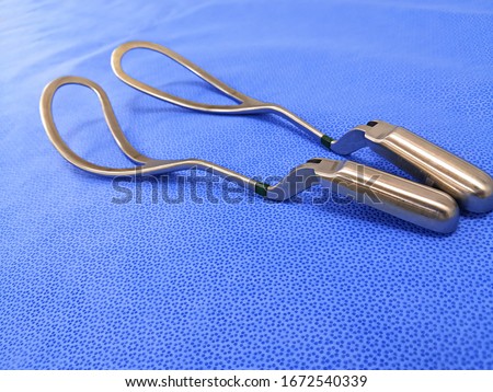Closeup Image Of Obstetrical Forceps Or Baby Forceps