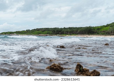 close-up image of ocean waves