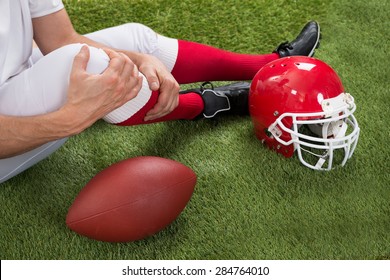 Close-up Of Injured American Football Player On Field - Powered by Shutterstock