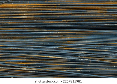 close-up iron rebar for the construction of the construction of a new building - Shutterstock ID 2257815981