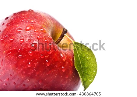 Similar – Image, Stock Photo ripe apple with dew drops on a tree