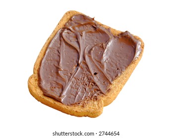 Close-up of an isolated rusk with chocolate cream - Shutterstock ID 2744654