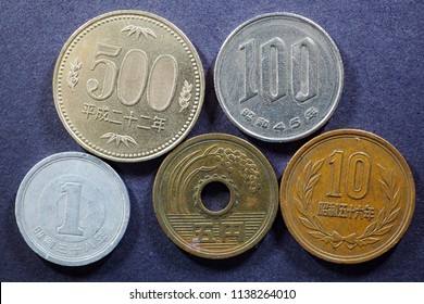 Closeup Japanese Coins 500 100 10 Stock Photo 1138264007 | Shutterstock