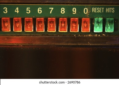 Close-up Of Jukebox Play Buttons.