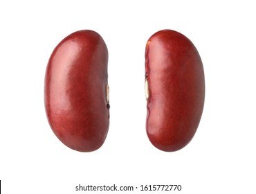 Close-up Kidney beans (red Beans)  isolated on white background. Clipping path.