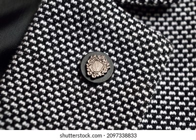 Closeup Of Lapel Pin On Blazer