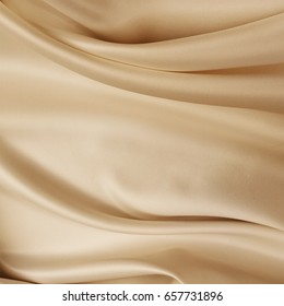 Closeup Of Lines In Brown Silk Fabric 