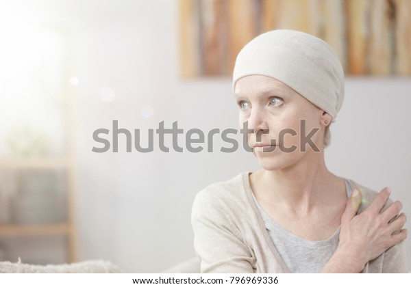 Closeup Lonely Weak Sick Woman Cancer Stock Photo 796969336 | Shutterstock