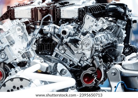 Truck Engine Motor Components In Car Service Inspection