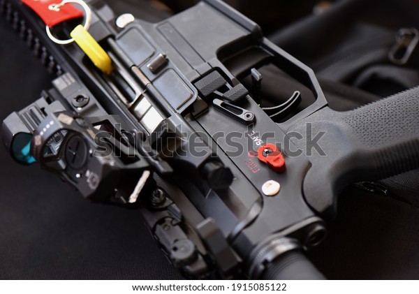 Closeup Machine Gun Placed Function Position Stock Photo (Edit Now ...