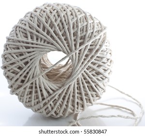 A Closeup Macro Image Of A Ball Of String