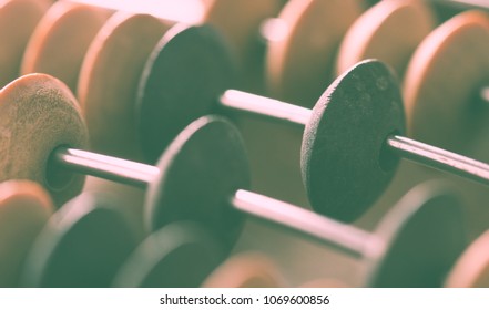 Close-up Macro Photo Of Vintage Abacus For Calculation