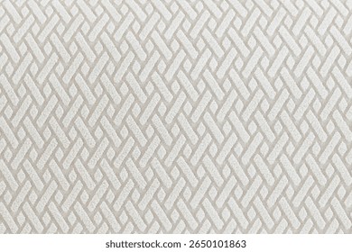 Close-up macro shots of textile patterns in soft beige tones. Various geometric woven and tufted textures are shown with shallow depth of field, highlighting the fabric’s tactile quality. Ideal for ba