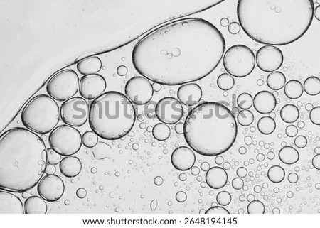 Close-up macro soda bubble texture,Close up of foam bubbles in water background.